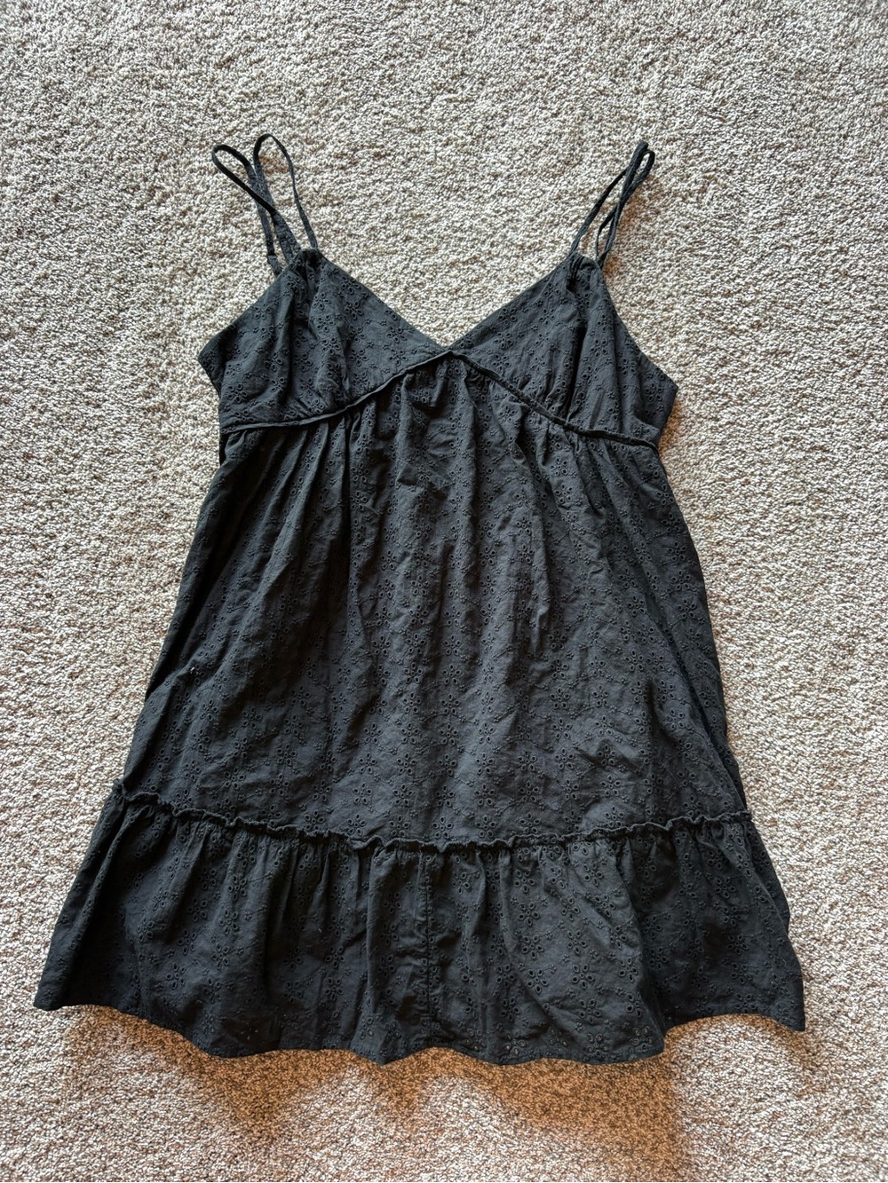 wild fable Black Eyelet Mini Dress